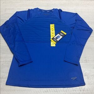 Speedo®long sleeve UPF 50+Moisture wicking Comfort stretch performance swim tee